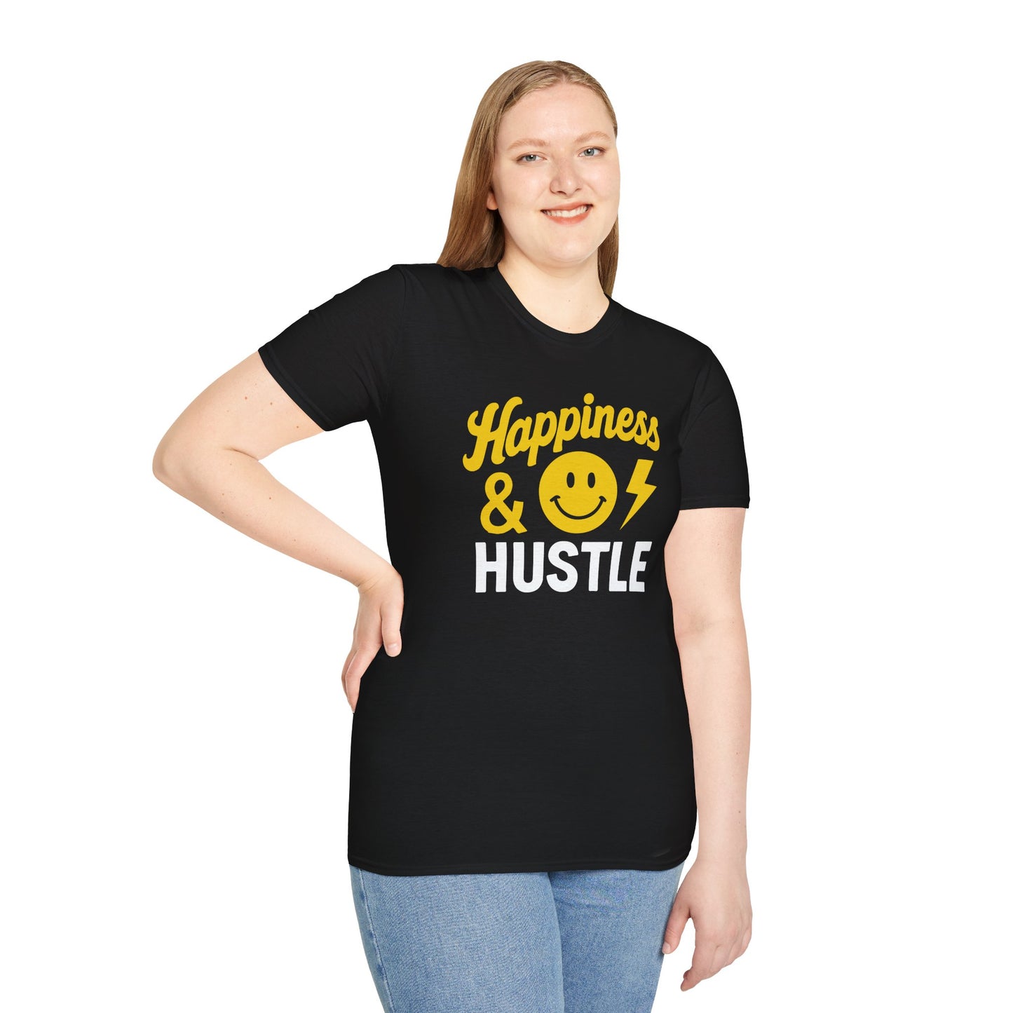 Happiness & Hustle T-Shirt – Joyful Grind Unisex Tee