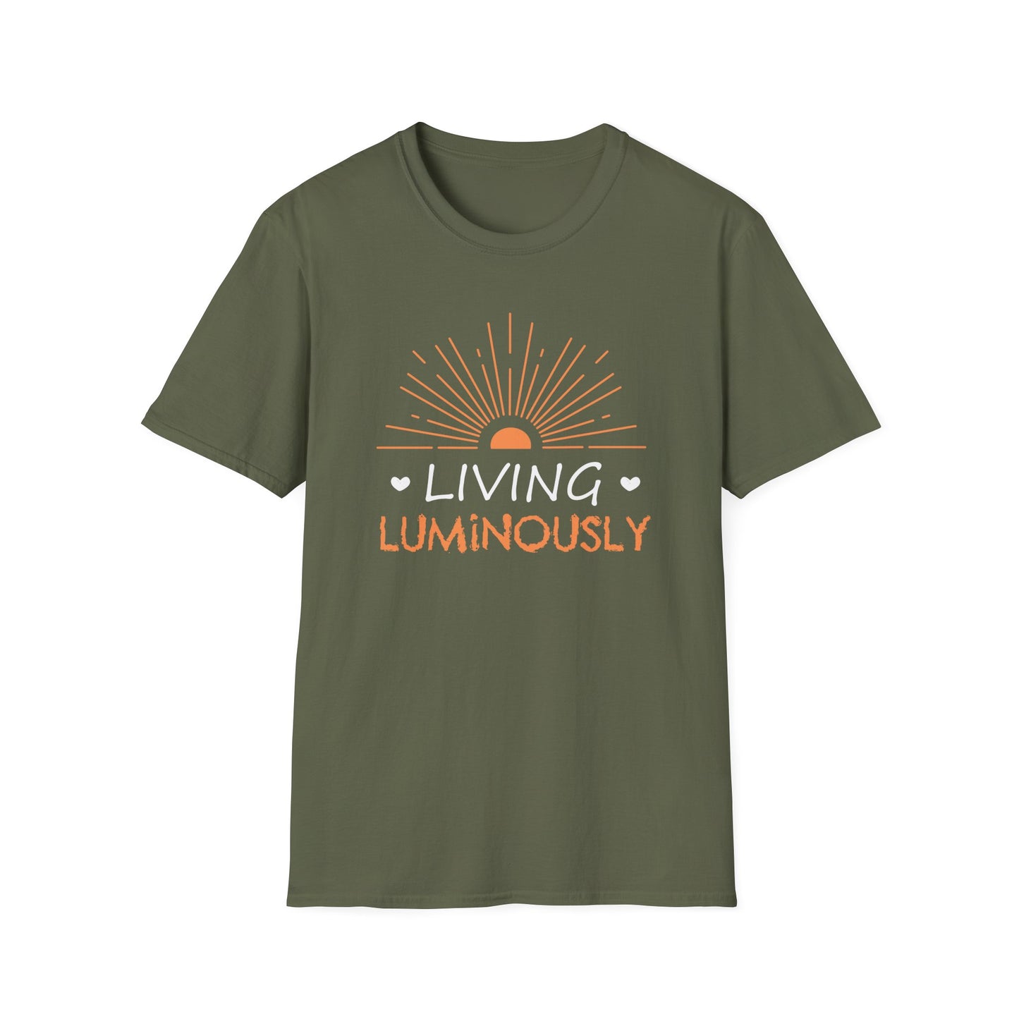 Living Luminously T-Shirt – Unisex Uplifting Tee for Bright, Intentional Living