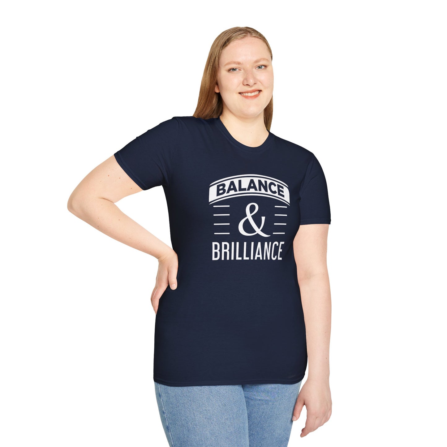 Balance & Brilliance T-Shirt – Unisex Inspirational Tee for Mindful Achievers