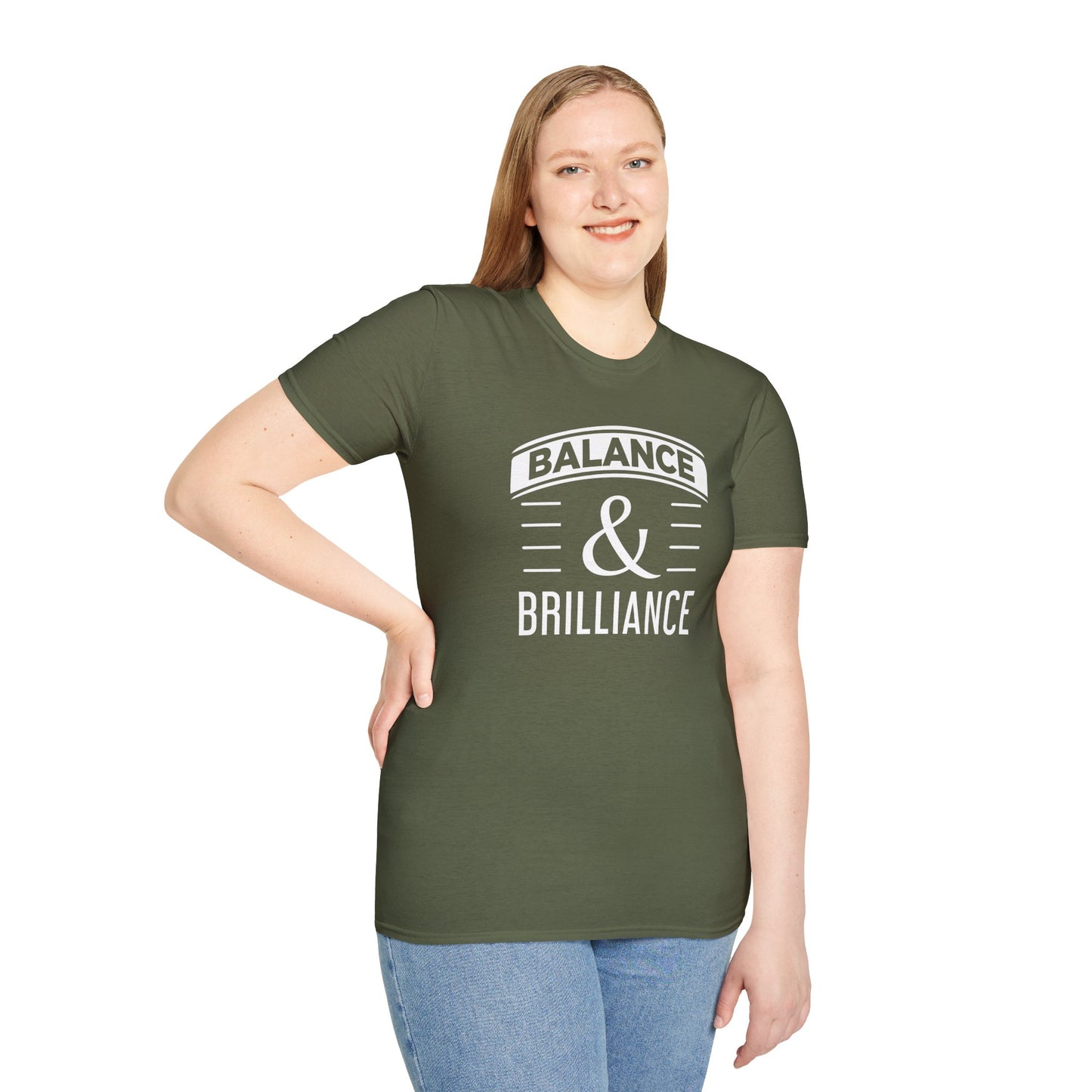 Balance & Brilliance T-Shirt – Unisex Inspirational Tee for Mindful Achievers