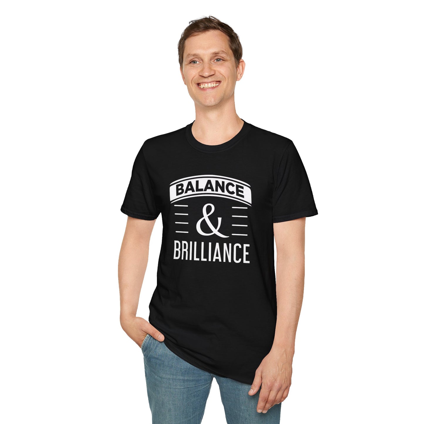 Balance & Brilliance T-Shirt – Unisex Inspirational Tee for Mindful Achievers