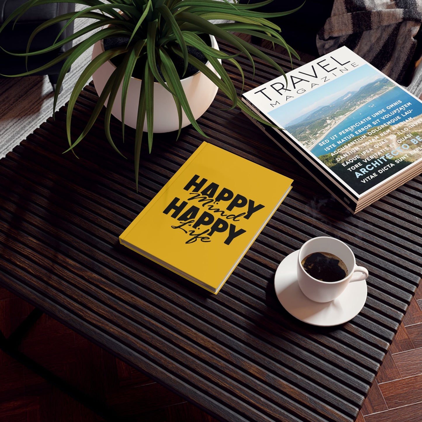 Happy Mind Happy Life Hard Backed Journal