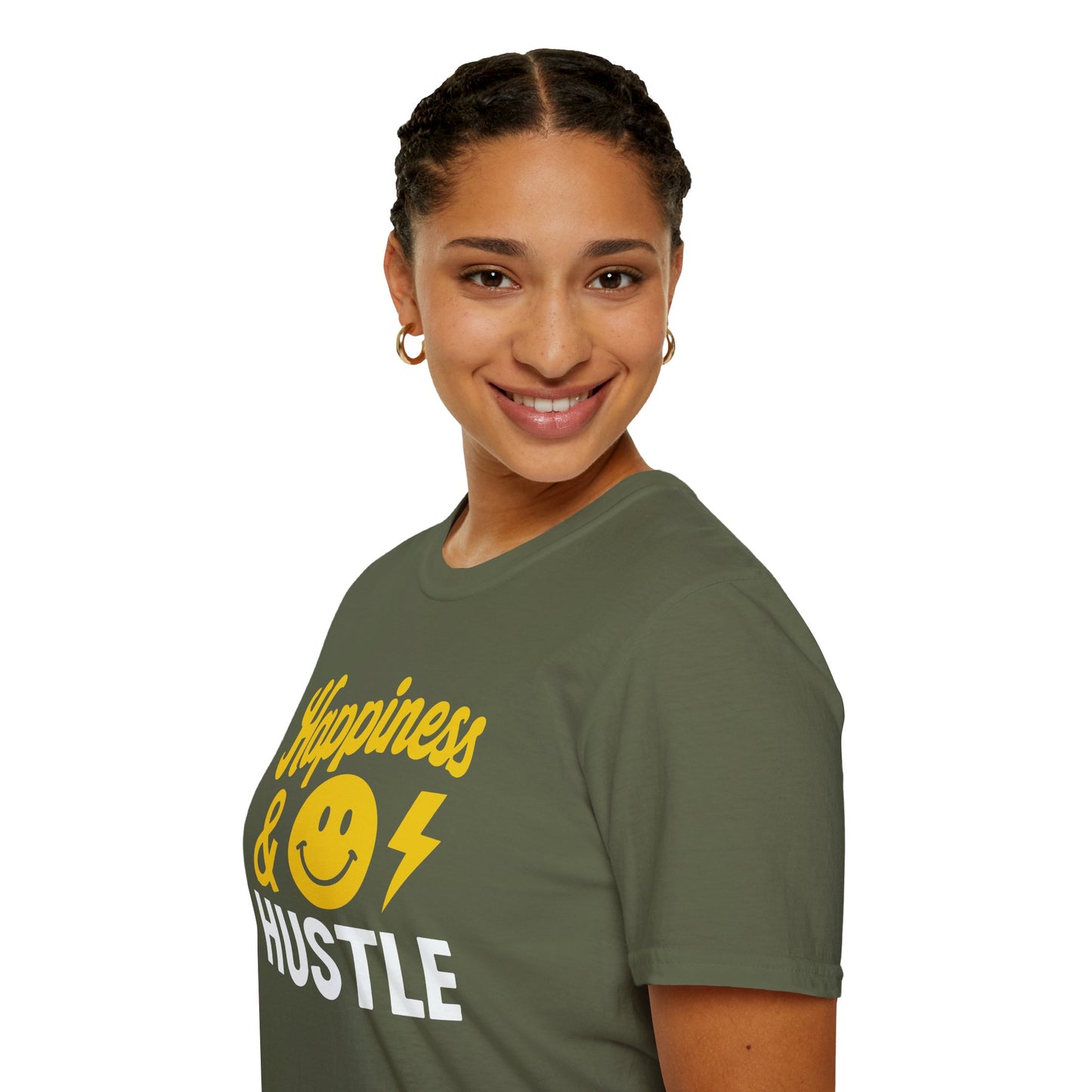 Happiness & Hustle T-Shirt – Joyful Grind Unisex Tee