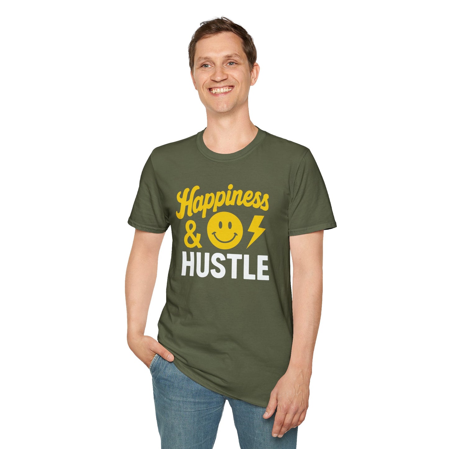 Happiness & Hustle T-Shirt – Joyful Grind Unisex Tee
