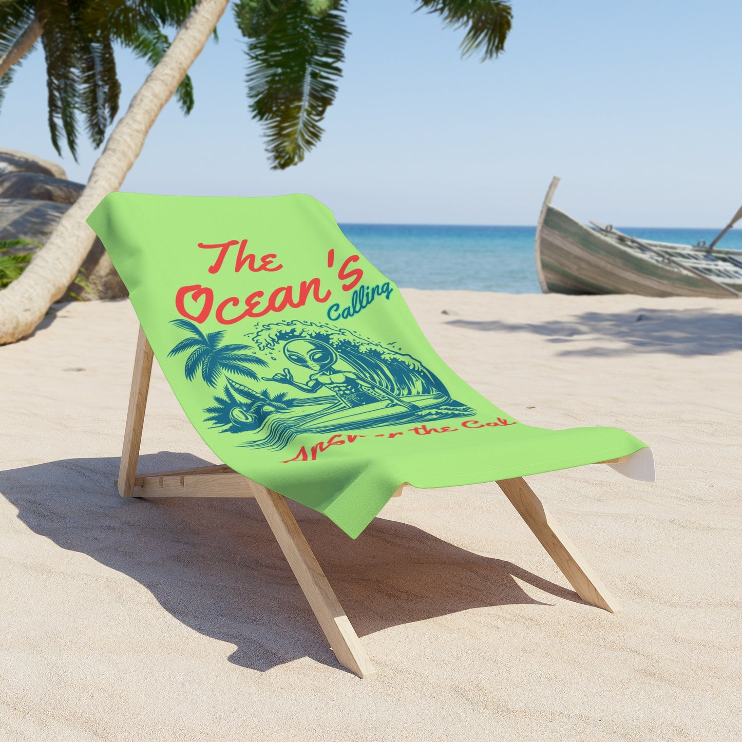 Ocean's Calling Beach Towel - Vibrant Summer Towel for Beach Lovers