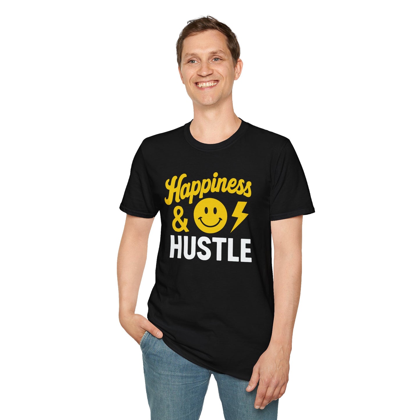 Happiness & Hustle T-Shirt – Joyful Grind Unisex Tee