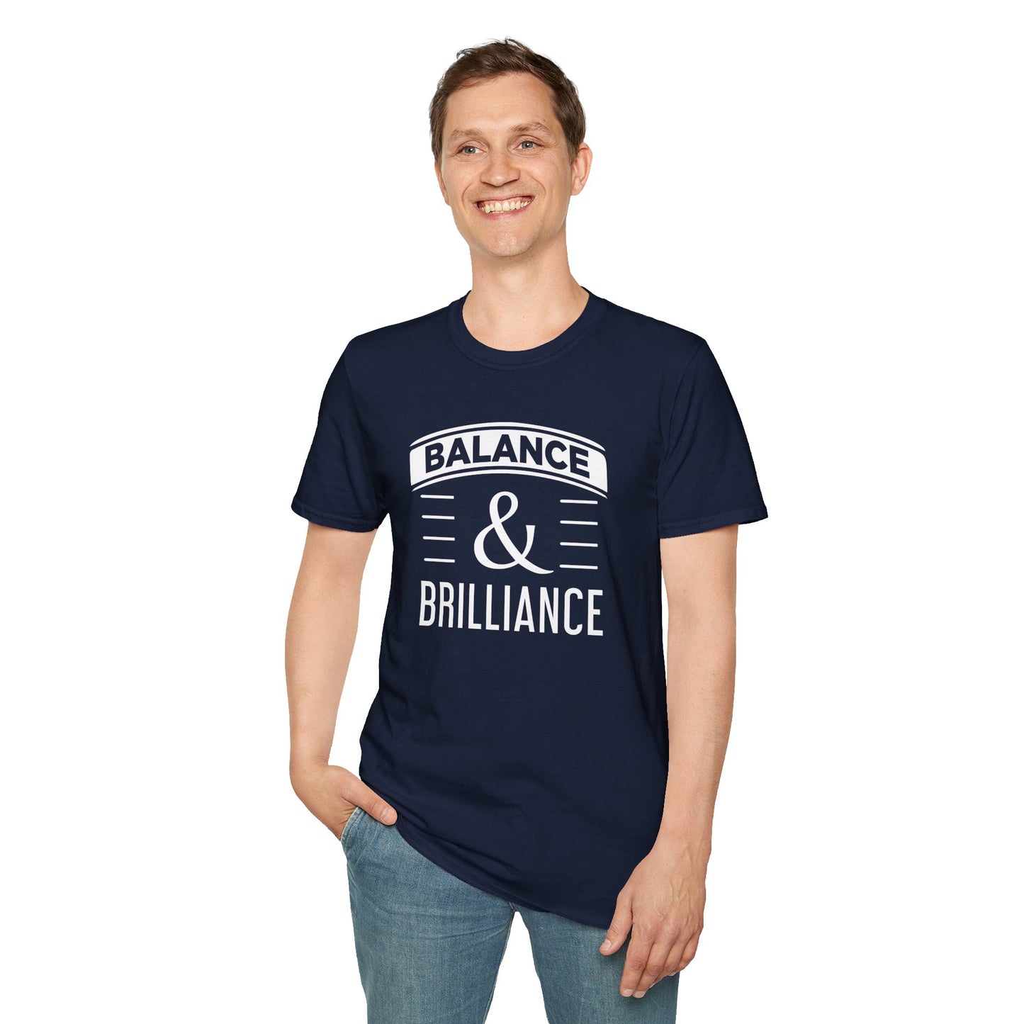 Balance & Brilliance T-Shirt – Unisex Inspirational Tee for Mindful Achievers