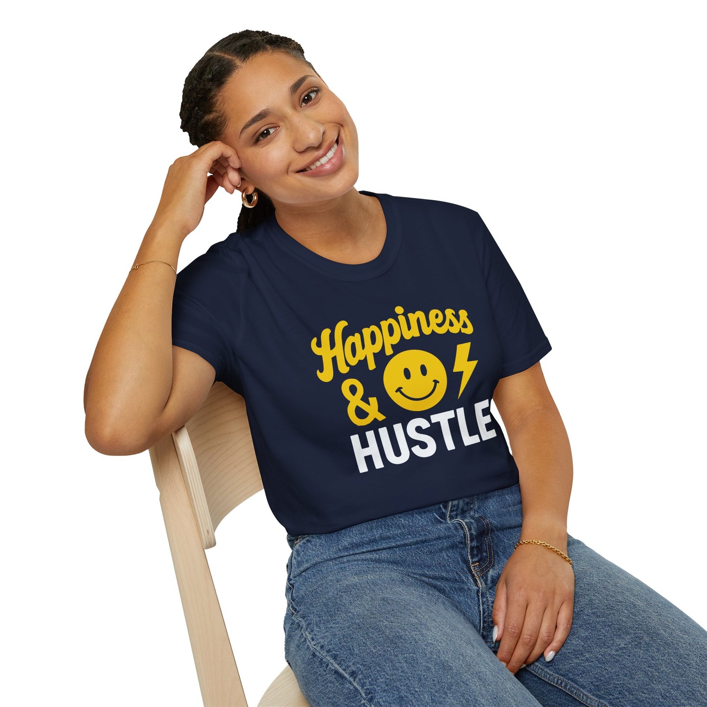 Happiness & Hustle T-Shirt – Joyful Grind Unisex Tee