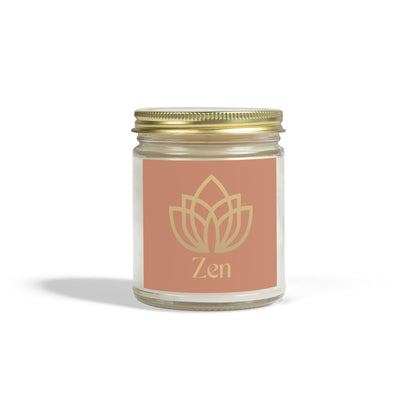 Zen Scented Candle – Coconut Apricot Wax (4oz, 9oz) for Relaxation and Serenity