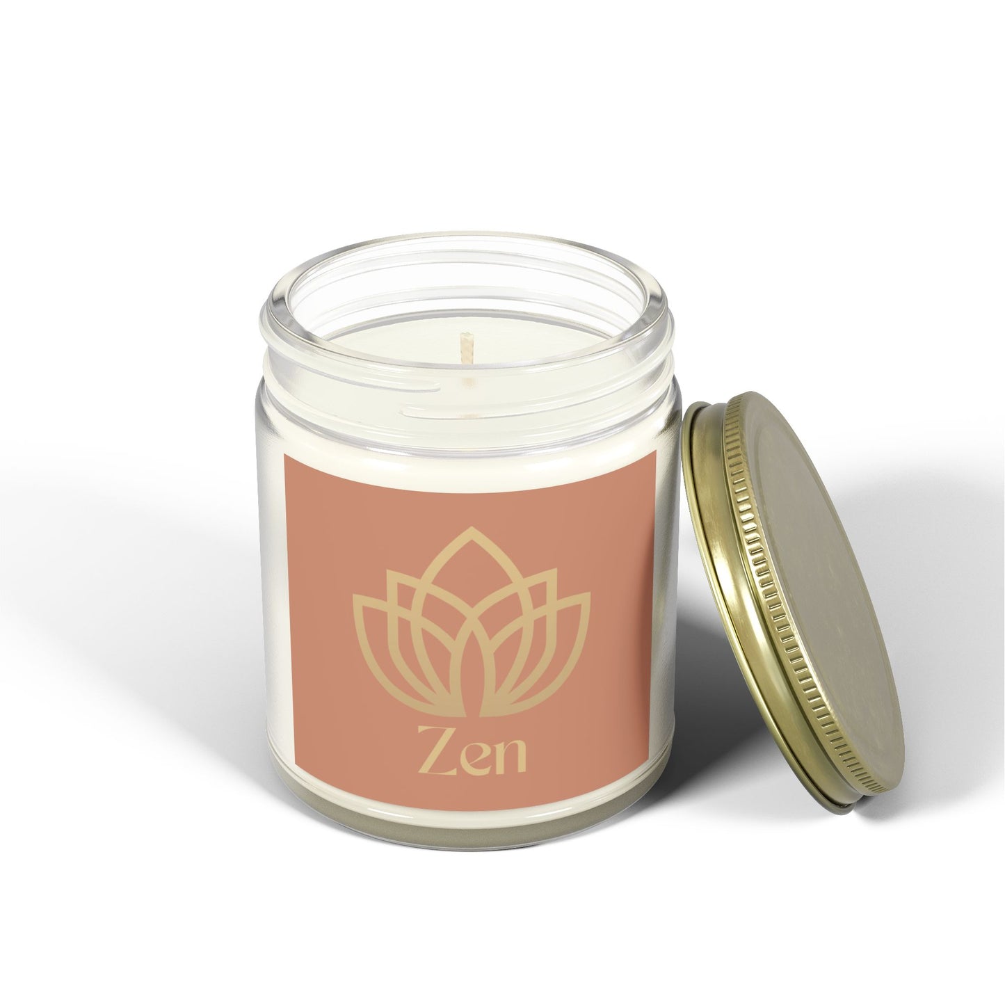 Zen Scented Candle – Coconut Apricot Wax (4oz, 9oz) for Relaxation and Serenity