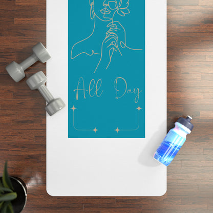 Namaste All Day Yoga Mat - Rubber Non-Slip Fitness Mat for Peaceful Practice