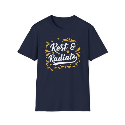 Rest & Radiate T-Shirt – Unisex Self-Care Tee for Peaceful Energy and Glow