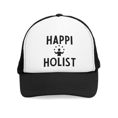 Happy Holist Mesh Cap, Trucker Hat for Wellness Lovers, Adventure Cap, Gift for Yogis, Outdoor Activities, Vacation Accessory