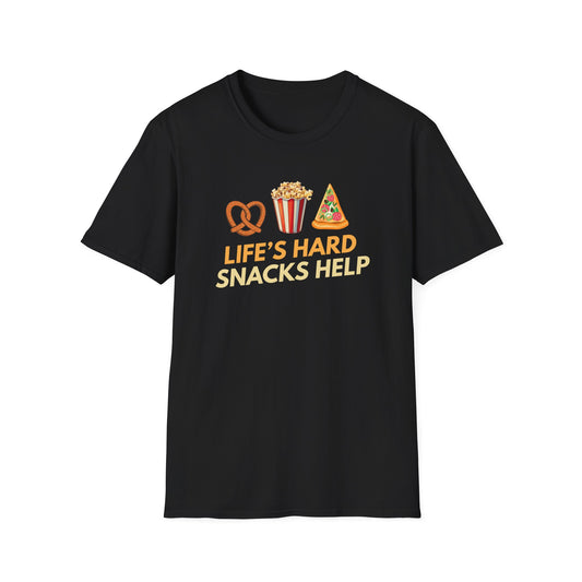 Snack Lover Softstyle T-Shirt - Life's Hard Snacks Help Funny Tee
