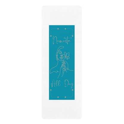 Namaste All Day Yoga Mat - Rubber Non-Slip Fitness Mat for Peaceful Practice