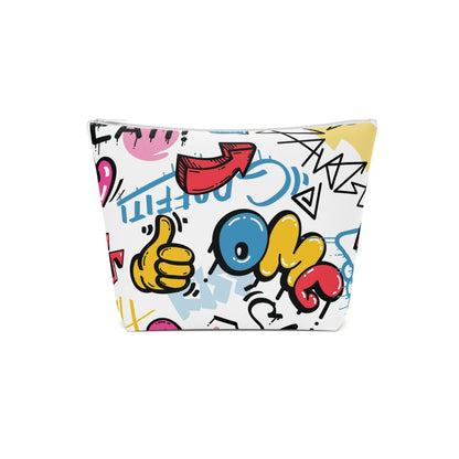 Colorful Graphic Cotton Cosmetic Bag - Fun and Expressive Travel Accessory