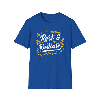 Rest & Radiate T-Shirt – Unisex Self-Care Tee for Peaceful Energy and Glow