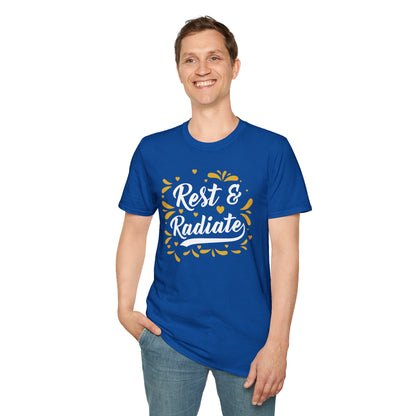 Rest & Radiate T-Shirt – Unisex Self-Care Tee for Peaceful Energy and Glow