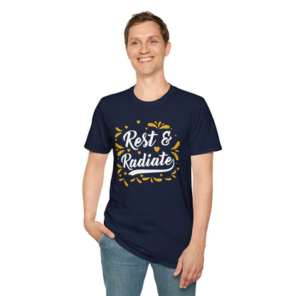Rest & Radiate T-Shirt – Unisex Self-Care Tee for Peaceful Energy and Glow