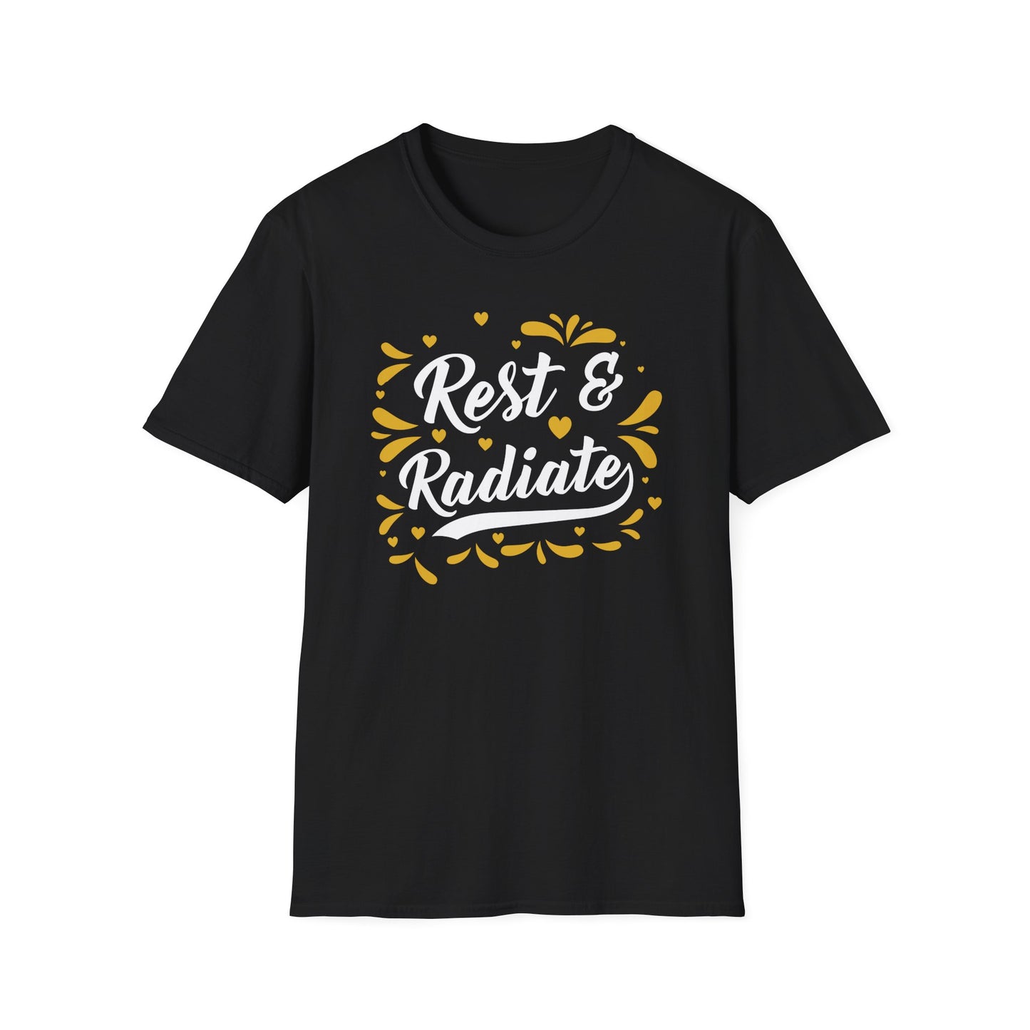 Rest & Radiate T-Shirt – Unisex Self-Care Tee for Peaceful Energy and Glow