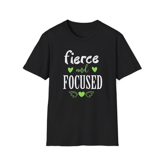 T-Shirt - Fierce and Focused Unisex Softstyle Tee for Goal-oriented Individuals