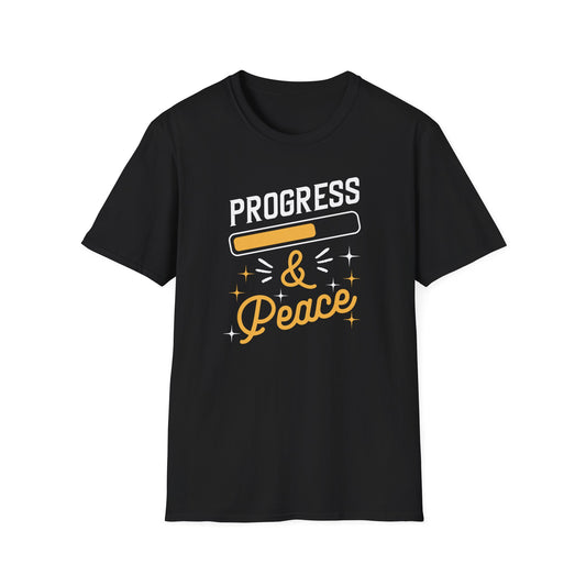 Progress & Peace Unisex T-Shirt - Soft Cotton Tee for Intentional Living