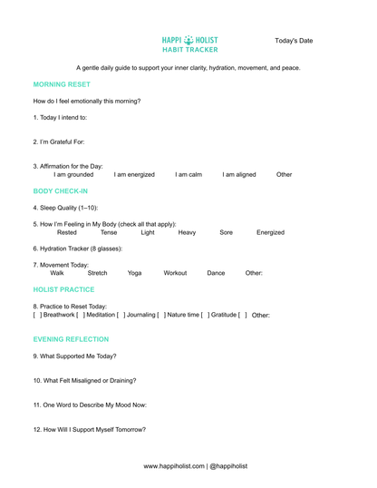 Holist AF! Beginner's Guide to a Balanced Life